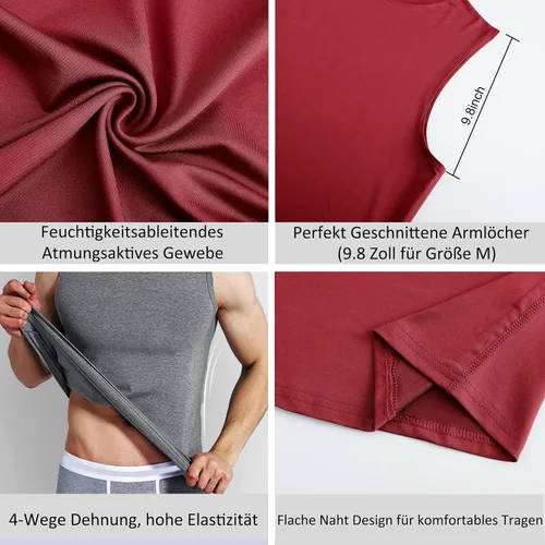 Vista 6 de Boyzn Camisetas sin mangas para hombre, paquete de 3 camisetas sin mangas para entrenamiento, gimnasio, atletismo, culturismo, fitness, camisetas