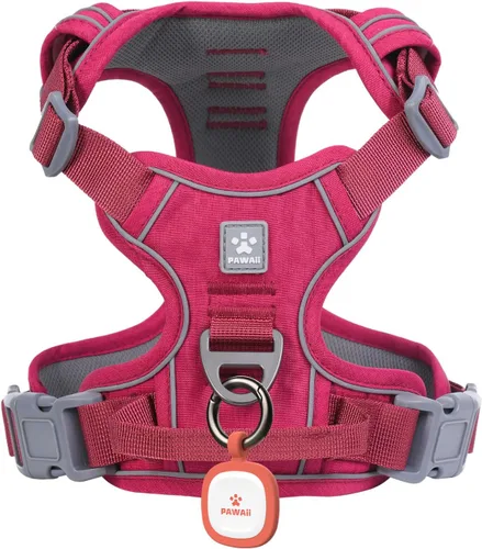 Vista 9 de Pawaii - Arnés para perro sin tirones con etiqueta de identificación de mascotas, chaleco reflectante Built for safer walks with a QR Pet ID Tag