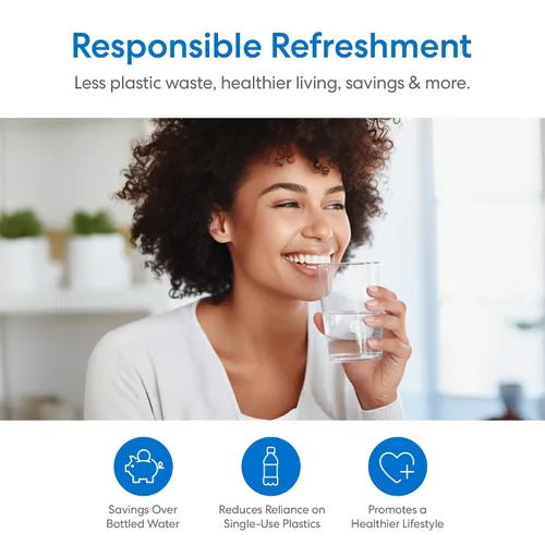 Vista 5 de Sistema de filtro de agua sin tanque Brio SIMPL de ósmosis inversa para agua potable limpia Filtración RO de 0.0001 micras de 4 etapas debajo