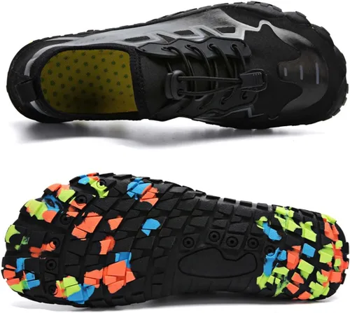 Vista 4 de Calcetines acuáticos de malla para hombre y mujer, de secado rápido, anfibios, zapatos de agua, zapatos de playa, buceo, surf, zapatos de yoga