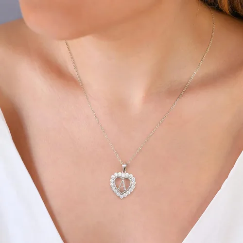 Vista 4 de Infinity Heart Necklaces for Women, S925 Sterling Silver Initial Necklace Womens Jewelry Mothers Day Gifts Girls Valentines Gifts for Her Christmas