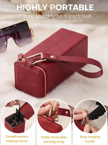 Vista 11 de Sunglasses Travel Case Organizer Hangable for Men Women, Eyeglasses Foldable Storage Organizer
