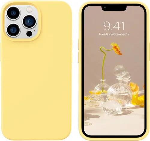 Vista 10 de BENTOBEN Funda para iPhone 13 Pro, silicona suave, goma de gel, forro de microfibra, parte trasera dura, a prueba de golpes, funda protectora