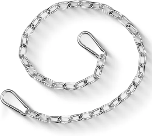 Vista 9 de Heavy Duty Stainless Steel Chains, 550LB Punching Bag Chain with Carabiners, Heavy Bag Chain for Boxing Punching Bags Hanging Chair Hammocks Swing