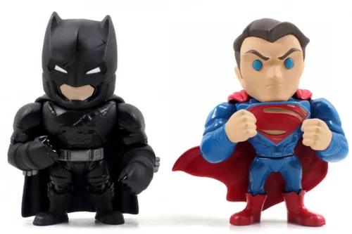 Vista 2 de Jada Metals - Figura de acción fundida a presión de 4 pulgadas, paquete doble DC Superman v Batman M10