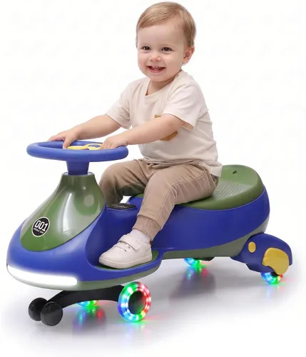 Vista 14 de Garvee Coche eléctrico de 12 V para niño pequeño,Coche oscilante 2 en 1 con Verde