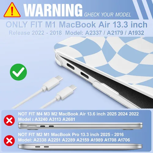 Vista 2 de May Chen Funda compatible con MacBook Air de 13 pulgadas 2022 2021, versión 2020-2018 Modelo: M1 A2337 A2179 A1932, carcasa rígida de plástico