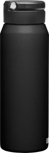 Vista 4 de CamelBak Fit Cap - Botella de agua aislada al vacío de acero inoxidable, 32 onzas, color negro Wild Strawberry