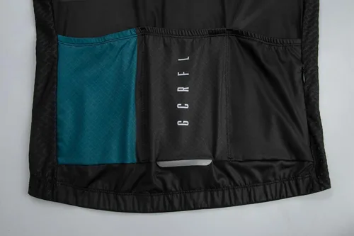 Vista 6 de Maillot de ciclismo para hombre, manga corta, para bicicleta de carretera, camiseta de bicicleta, con bolsillo con cremallera, UPF 50+, ligera