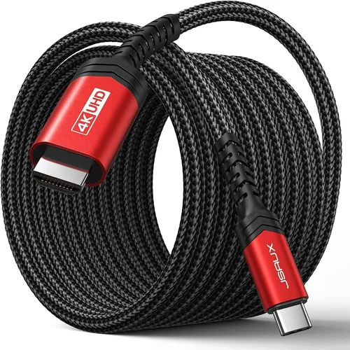 Vista 11 de JSAUX Cable USB C a HDMI de 3.3 pies Cable USB 3.1 tipo C a HDMI 2.0 de 4K a 60Hz, compatible con Thunderbolt 3/4, iPhone 16/16 Plus/16 Pro/16 Pro