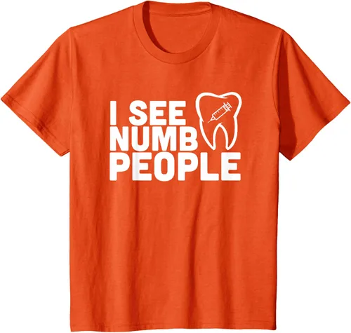Vista 68 de I see Numb People - Camiseta de regalo para dentista dental, Negro, S