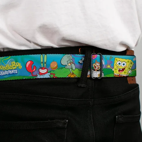 Vista 4 de Buckle-Down Cinturón de seguridad – Bob Esponja y Amigos/Logo – 1.0 pulgadas de ancho – 20-36 pulgadas de largo