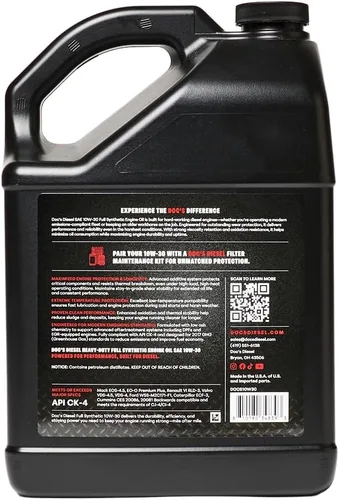Vista 2 de Doc's Diesel 10W-30 - Aceite de motor diésel totalmente sintético de alta resistencia DOCS10W30 1 galón