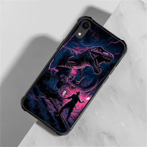 Vista 177 de Funda compatible con iPhone XR, diseño de elefantes africanos para niñas, diseño de patrón a prueba de golpes, antiarañazos, carcasa trasera