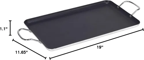 Vista 9 de Imusa Plancha de doble quemador antiadherente de 20 pulgadas, color negro