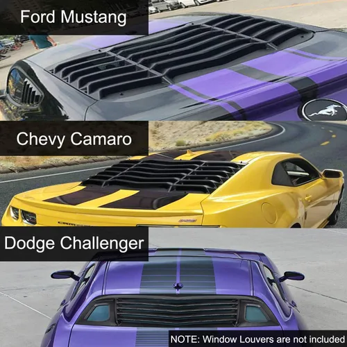 Vista 2 de Sunluway Accesorios de hardware de instalación de rejillas de ventana trasera, cinta de montaje de doble cara 3M para Ford Mustang Dodge Challenger