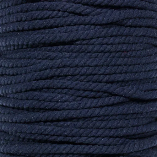 Vista 53 de Cuerda de algodón trenzado súper suave de 3 hebras (negro, 1 pulgada x 10 pies)