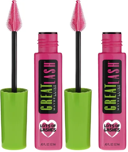 Vista 8 de Maybelline Great Lash Lots Of Lashes - Máscara de pestañas lavable, voluminizadora, engrosadora y rizadora, negro más negro, 2