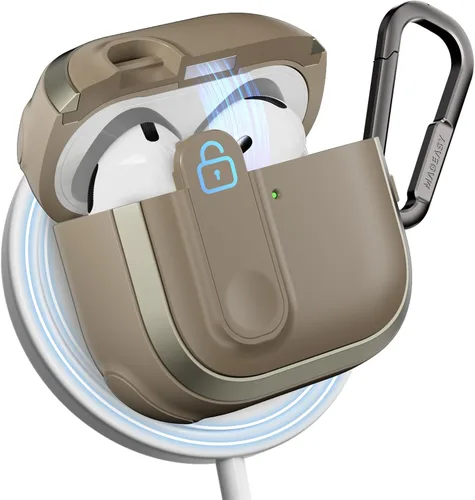 Vista 16 de MAGEASY Odyssey - Funda para AirPods Pro 2, funda resistente para AirPods Pro con bloqueo seguro, clip de mosquetón para protección a prueba