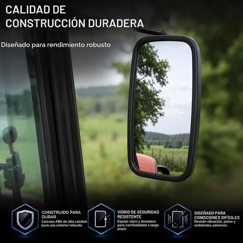 Vista 3 de Maverick Advantage Espejo retrovisor de 7" x 12" con soporte de abrazadera