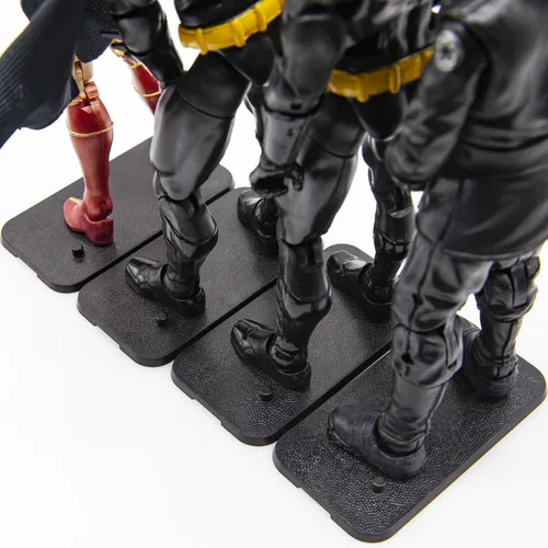 Vista 6 de EBCO - Base de plástico para figura de acción de 50 piezas, soporte de soporte para modelo de clavijas múltiples para 6 pulgadas, serie negra