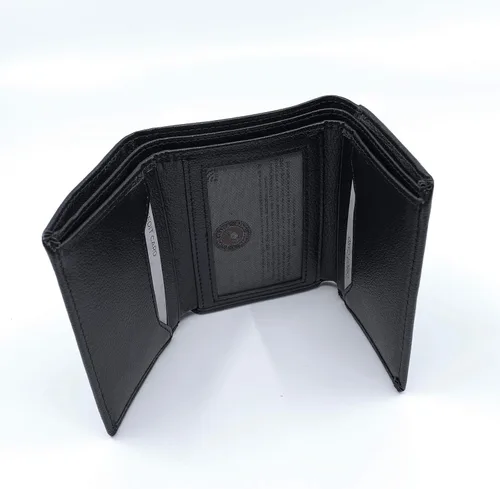 Vista 2 de US Marine Corps Logo Genuino RFID Protección Cuero TRIFOLD Wallet (negro), Negro