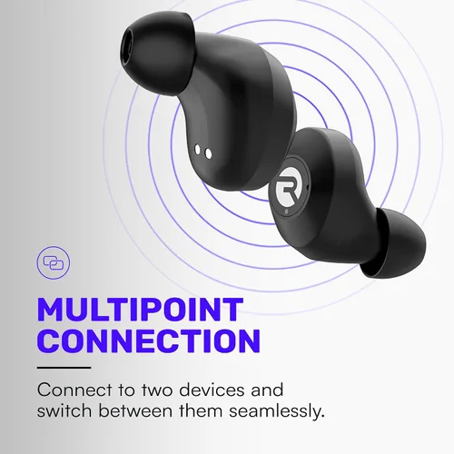Vista 9 de Raycon Everyday - Auriculares inalámbricos Bluetooth con micrófono, cancelación activa de ruido, sudor y resistente al agua, auriculares Negro
