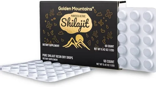 Vista 8 de Siberian Green Gotas secas Shilajit Pure de alta calidad Altai Golden Mountains - 120 unidades (200 mg) Auténtico certificado de seguridad y calidad