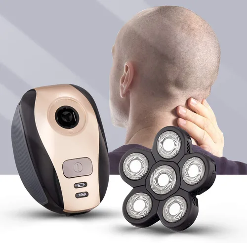 Vista 7 de SAILHOME Maquinilla de afeitar eléctrica para hombres- Actualización 5 en 1 afeitadoras para hombres- Kit de aseo de cabeza calva