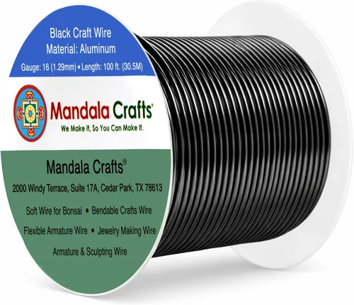 Vista 133 de Mandala Crafts - Alambre de aluminio anodizado de calibre 22 para hacer joyas - 137.2 m de alambre flexible surtido y coloreado - Doble para bonsái