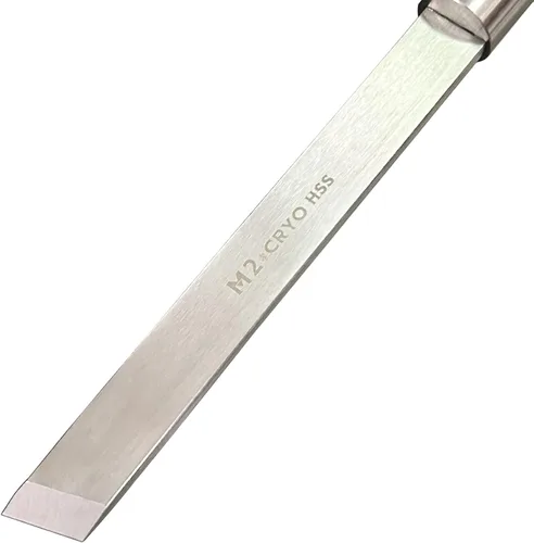 Vista 6 de Cincel sesgado de 1 pulgada, herramientas de torneado de madera de acero de alta velocidad M2 Cryo con mango de madera de haya