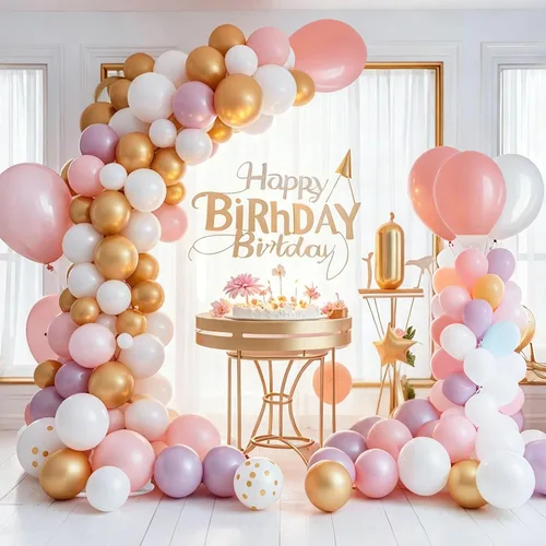 Vista 2 de Chamvis Soporte de arco de globos, kit de arco de globos ajustable de 8.2 pies y 5 pies, marco de arco de boda, soporte de arco de flores, arco