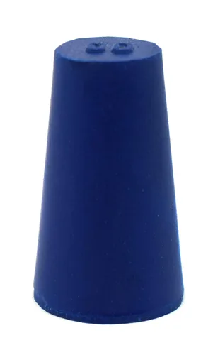 Vista 3 de Paquete de 10 tapones de neopreno, sólidos – ASTM – Tamaño: #0.000-0.323 in parte inferior, 0.500 in superior, 0.827 in de longitud – Adecuado