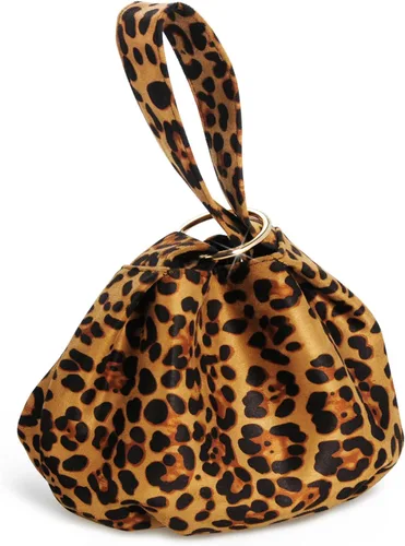 Vista 7 de Bolso de mano pequeño de terciopelo con asa superior para mujer Beige