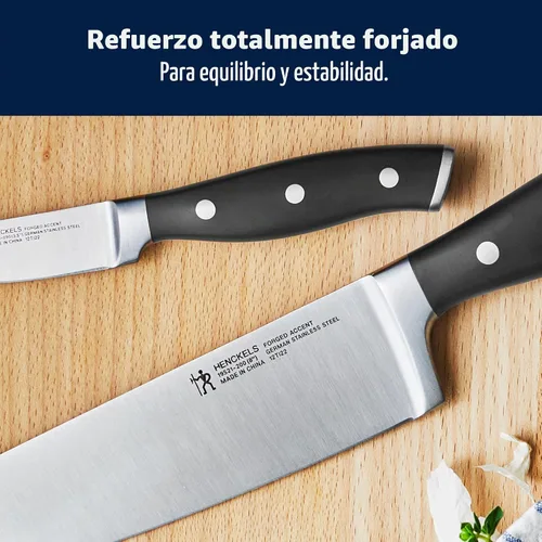 Vista 7 de Henckels - Cuchillo de chef forjado Accent de 8 pulgadas, color negro