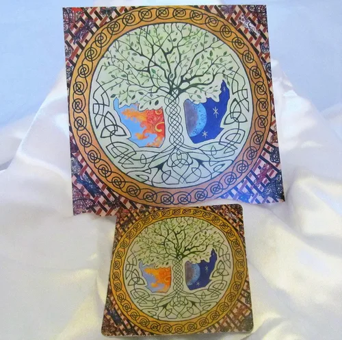 Vista 3 de Celtic Tree of Life Postcard- Original Art