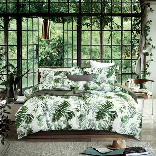 Vista 38 de MILDLY Juego de funda nórdica floral de mármol azul y verde acuarela 3
