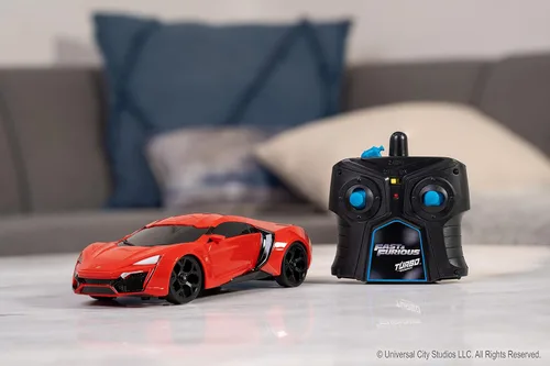 Vista 2 de Jada Fast & Furious 7.5" Lykan Hypersport - Coche de control remoto RC con 2.4GHz, juguetes para niños y adultos Supra