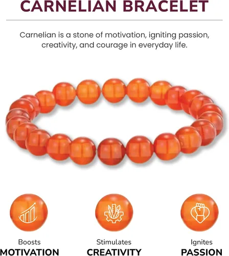 Vista 103 de Crystal Vibe Pulseras de cuentas de 0.315 in para mujeres y hombres, pulseras de cristal con piedras preciosas naturales, tamaño elástico ajustable