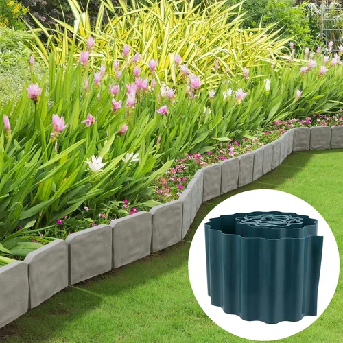 Vista 7 de Rollo de plástico para bordes de césped, borde de flores de jardín, borde de césped, bordes de cama de flores, borde de paisaje para bricolaje