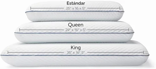 Vista 7 de WEEKENDER Almohada de espuma viscoelástica de gel, tamaño estándar, sensación firme media, soporte para cuello y hombros, para dormir de lado