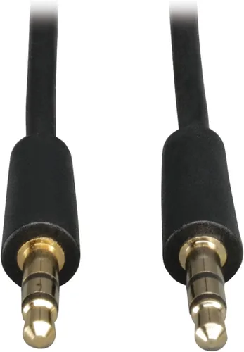 Vista 5 de Tripp Lite Mini cable de audio estéreo de 0.138 in para micrófonos, altavoces y auriculares (M/M) de 50 pies (P312-050)