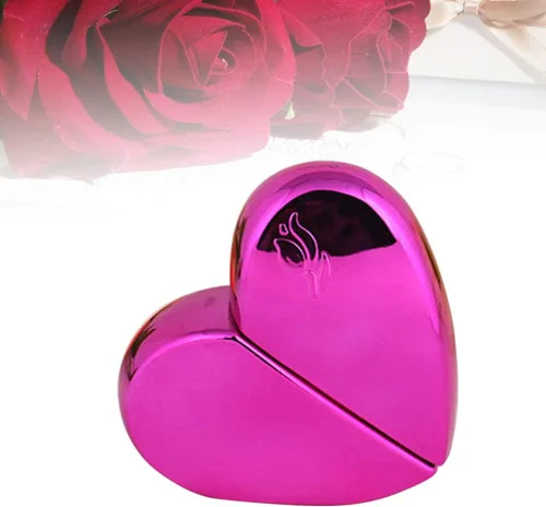 Vista 8 de VORCOOL Botella de spray portátil en forma de corazón de 0.8 fl oz, carcasa de metal, atomizador de perfume vacío recargable para viajes (rosa)