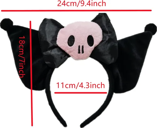 Vista 2 de Vlmazlm Cosplay Hairpin Ear Plush Hairband Girls Kawaii Butterfly Costume Halloween Christmas Holiday Birthday Party Gift