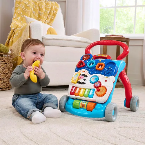 Vista 10 de VTech Andador de Aprendizaje de Sentado a de Pie (Empaque Libre de Frustraciones), Azul