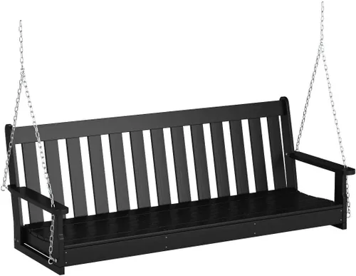 Vista 4 de POLYWOOD GNS60BL Vineyard - Columpio para exteriores de 60 pulgadas, color negro