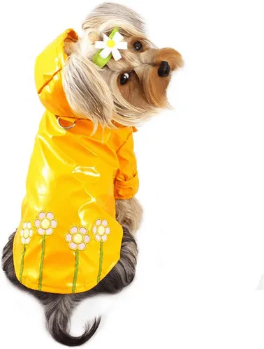 Vista 4 de Perro/Cachorro Daisy Chaqueta Impermeable/Impermeable Equipo De Lluvia/Ropa Impermeable Con Forro Algodón - XS