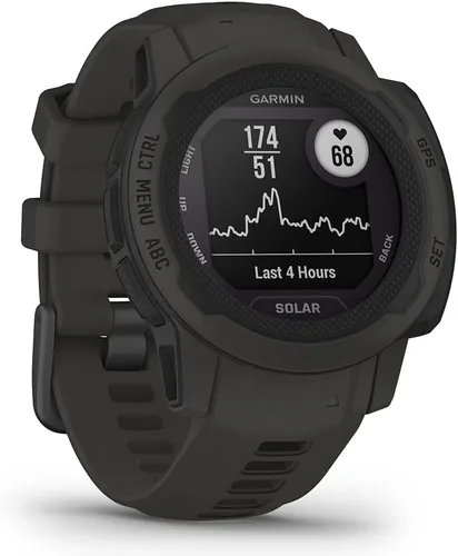 Vista 8 de Garmin Instinct 2S Solar (grafito) - Paquete de reloj inteligente con GPS resistente, reloj para exteriores con múltiples GNSS, brújula, frecuencia