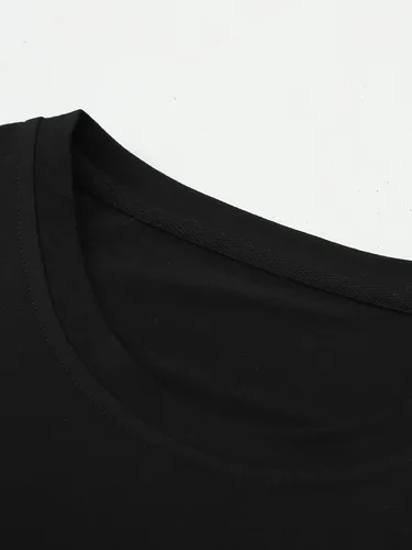 Vista 3 de SHENHE Camisetas gráficas para hombre, camisetas de manga corta, cuello redondo, hombros caídos, casual, ropa de calle de verano
