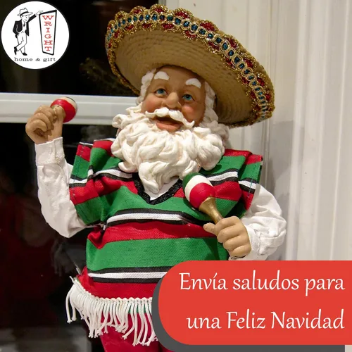 Vista 4 de Wright Home & Gift Papa Noel - Tarjetas de felicitación de Navidad españolas Paquete de 20 unidades + 20 sobres (4 x 6)